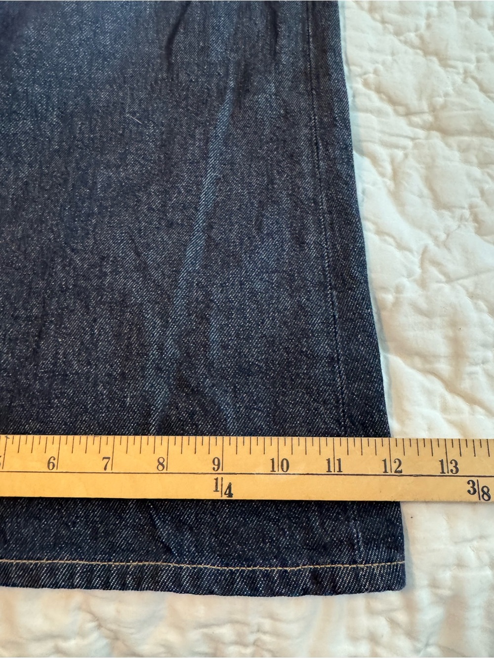 J. Crew Dark Blue Wide Leg Jeans with Front Patch Pockets - Picture 7 of 9